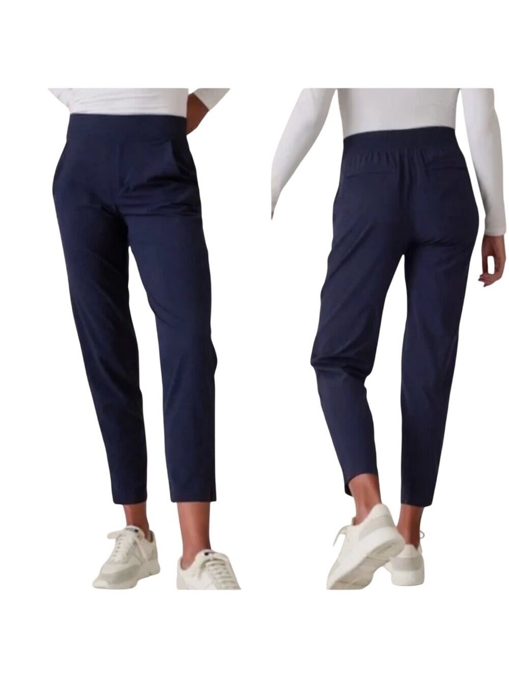 Athleta Brooklyn Mid Rise Ankle Pant Navy Blue Size 22